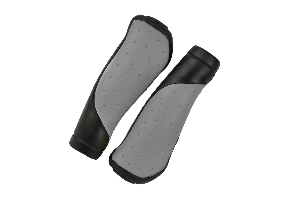 Грипсы MTB HL-GB306 (ST-25) 130mm, эргономические, резина, черно-серые